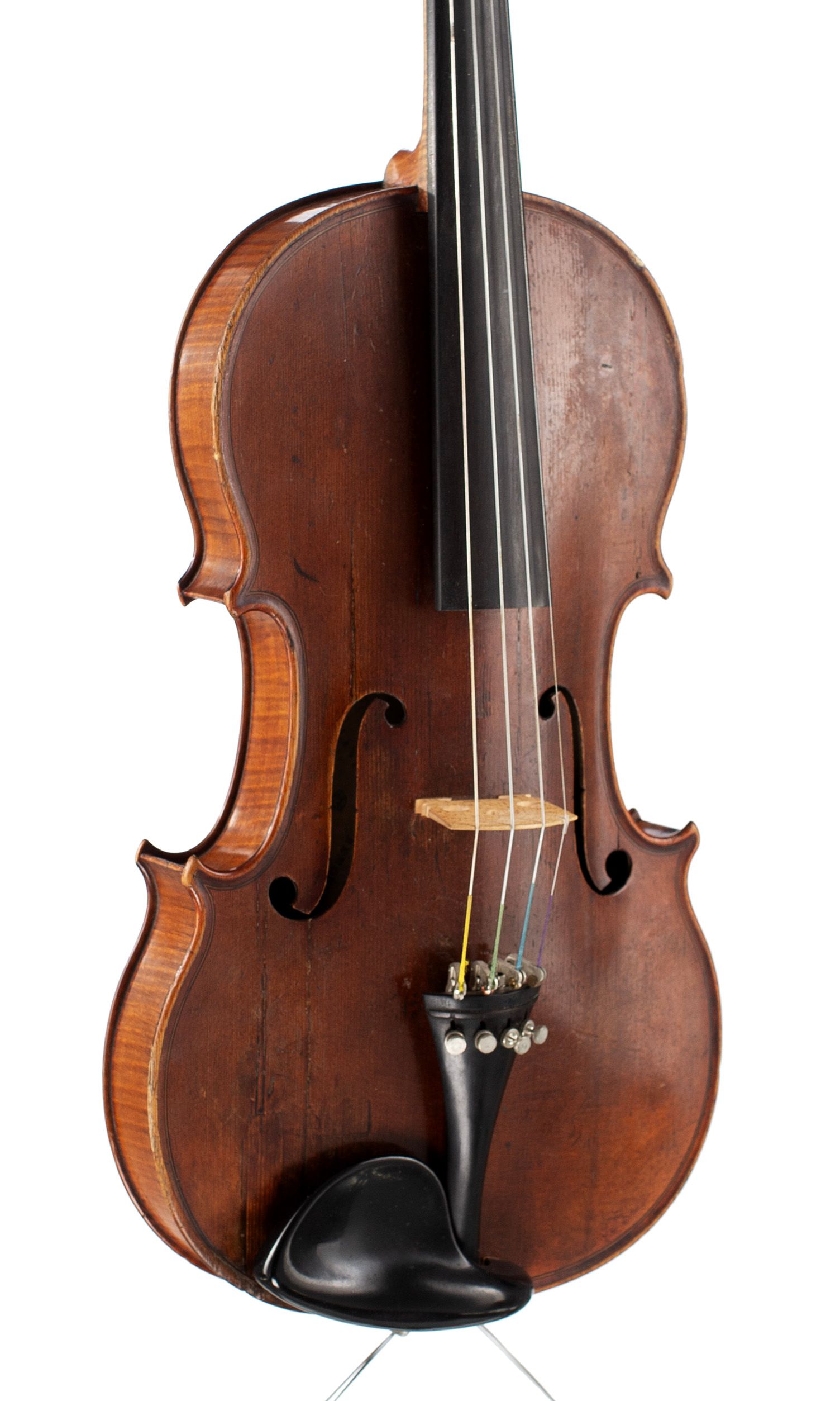 Violin, Workshop of Didier Nicolas Aine, circa 1850 — angled view, 30°