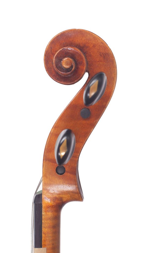 Violin by L. N. Kunkel, 1959 — scroll