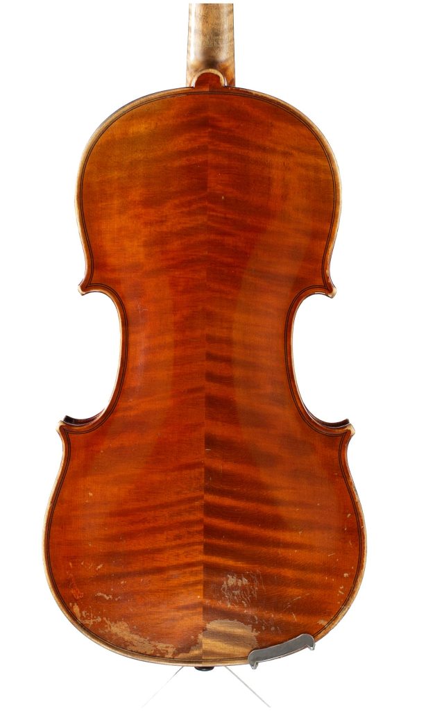 Violin by Hugues Emile Blondelet, Mirecourt, circa 1910 — back