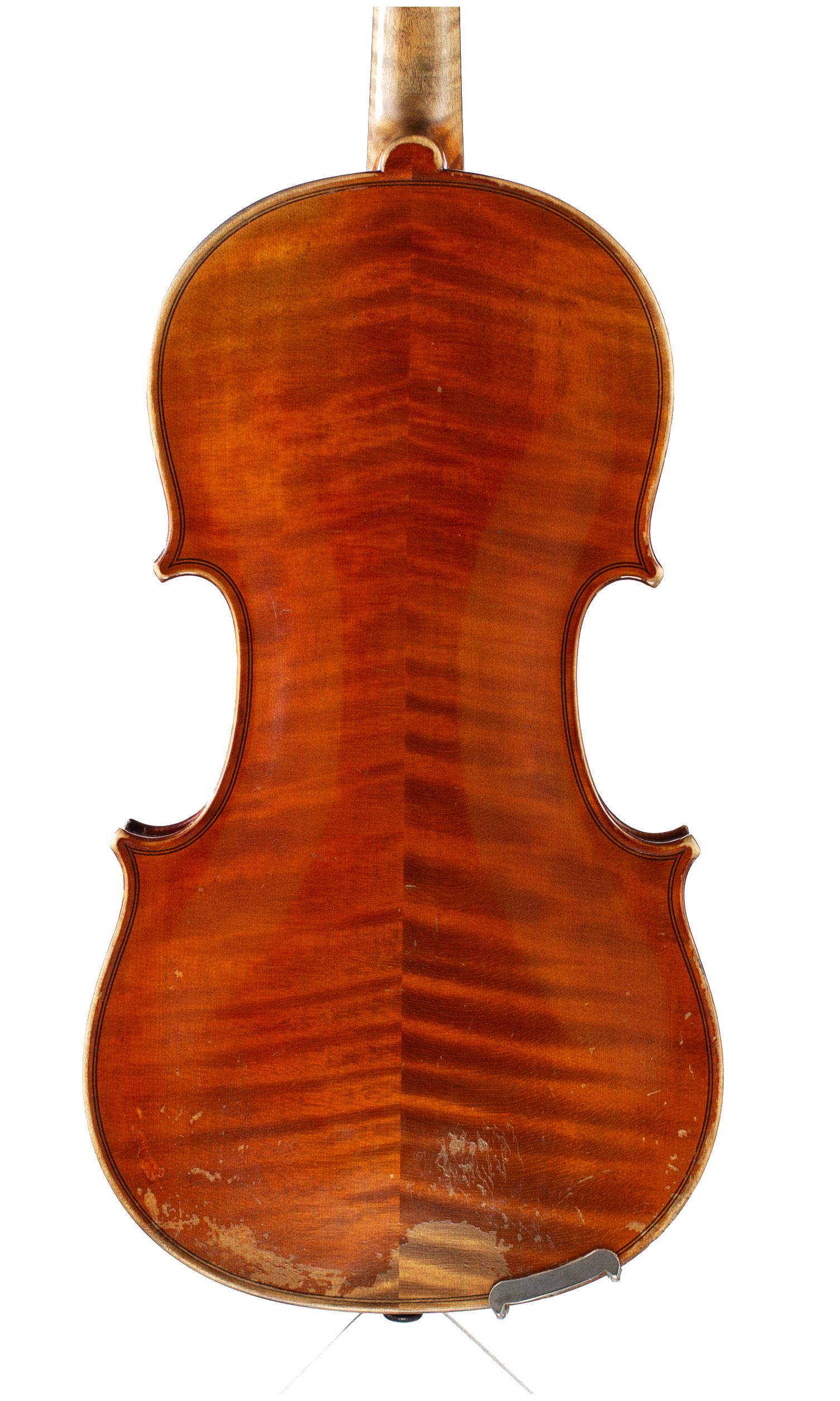 Violin by Hugues Emile Blondelet, Mirecourt, circa 1910 — back