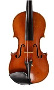 Violin by Hugues Emile Blondelet, Mirecourt, circa 1910 — front