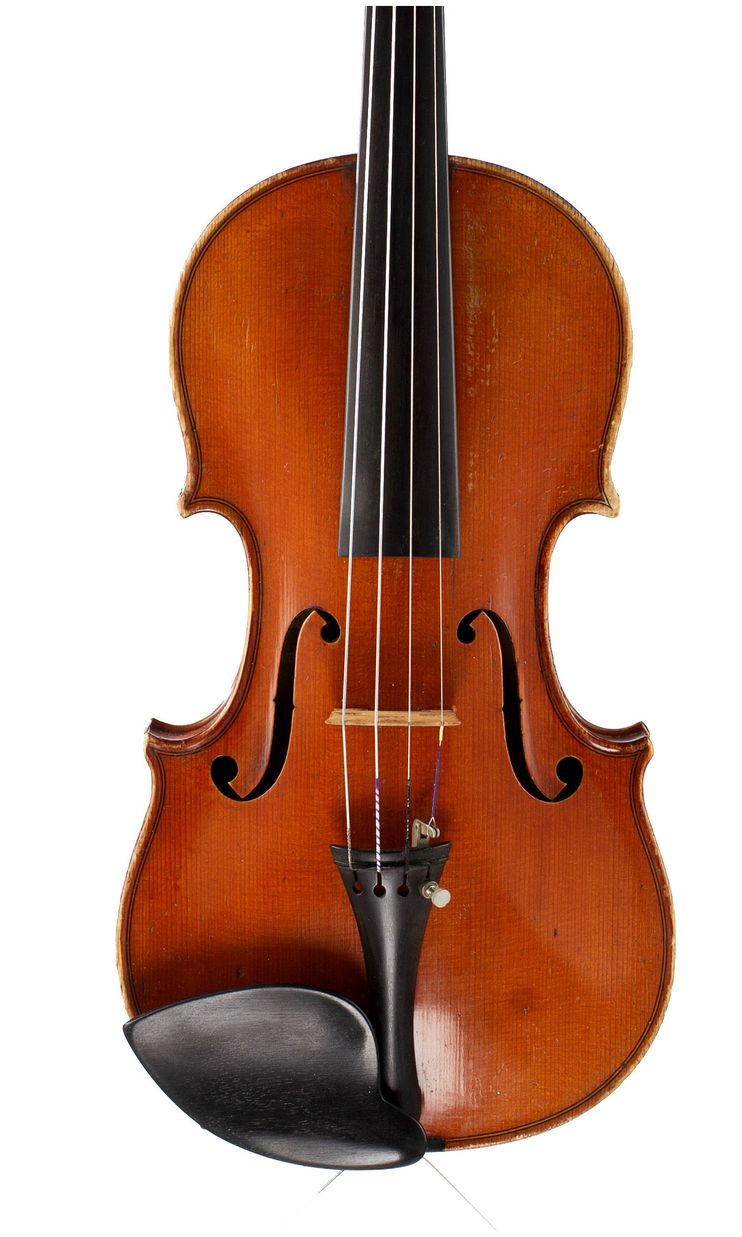 Violin by Hugues Emile Blondelet, Mirecourt, circa 1910 — front