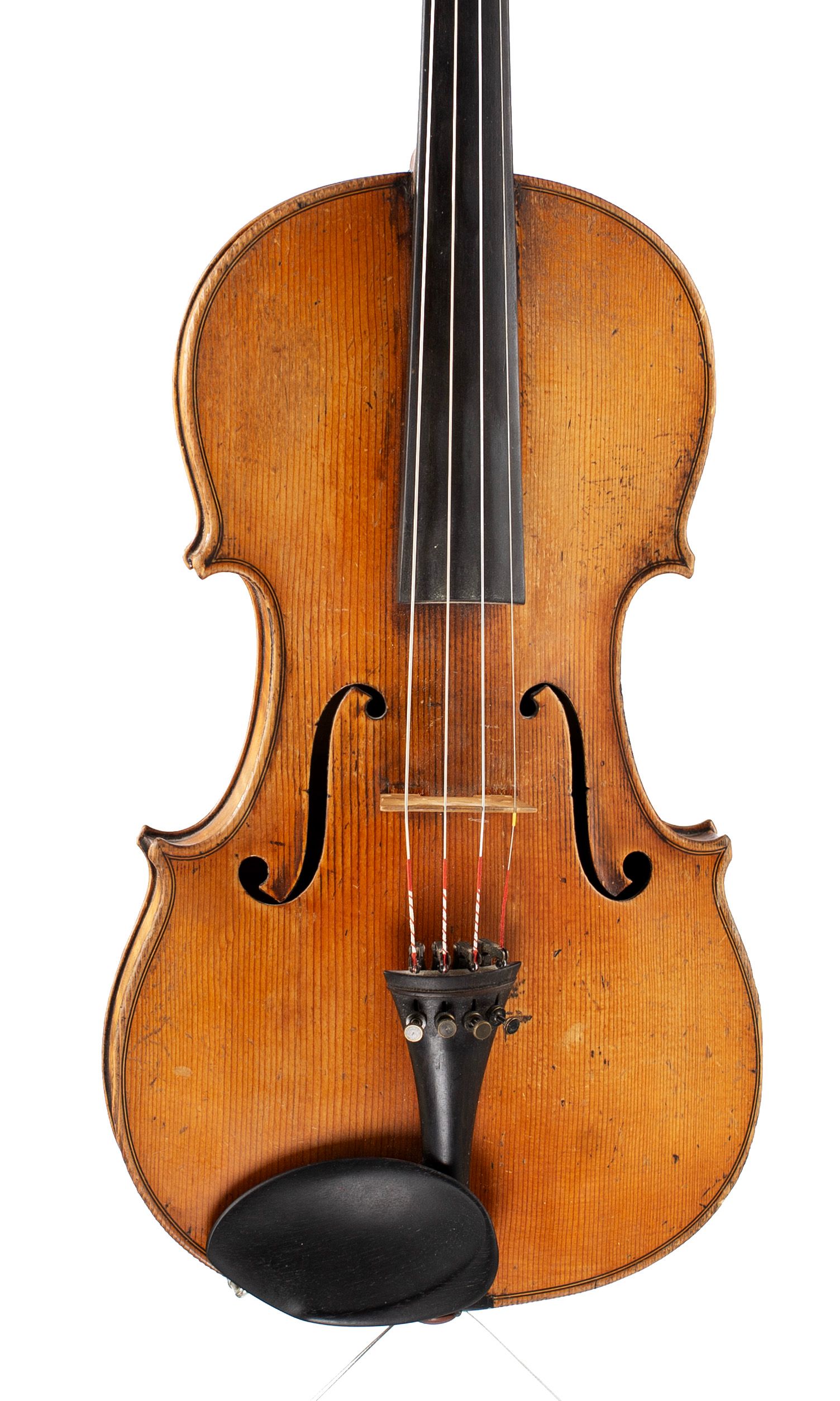 Violin by Honore Derazey, Mirecourt, 1832 — angled view, 10°