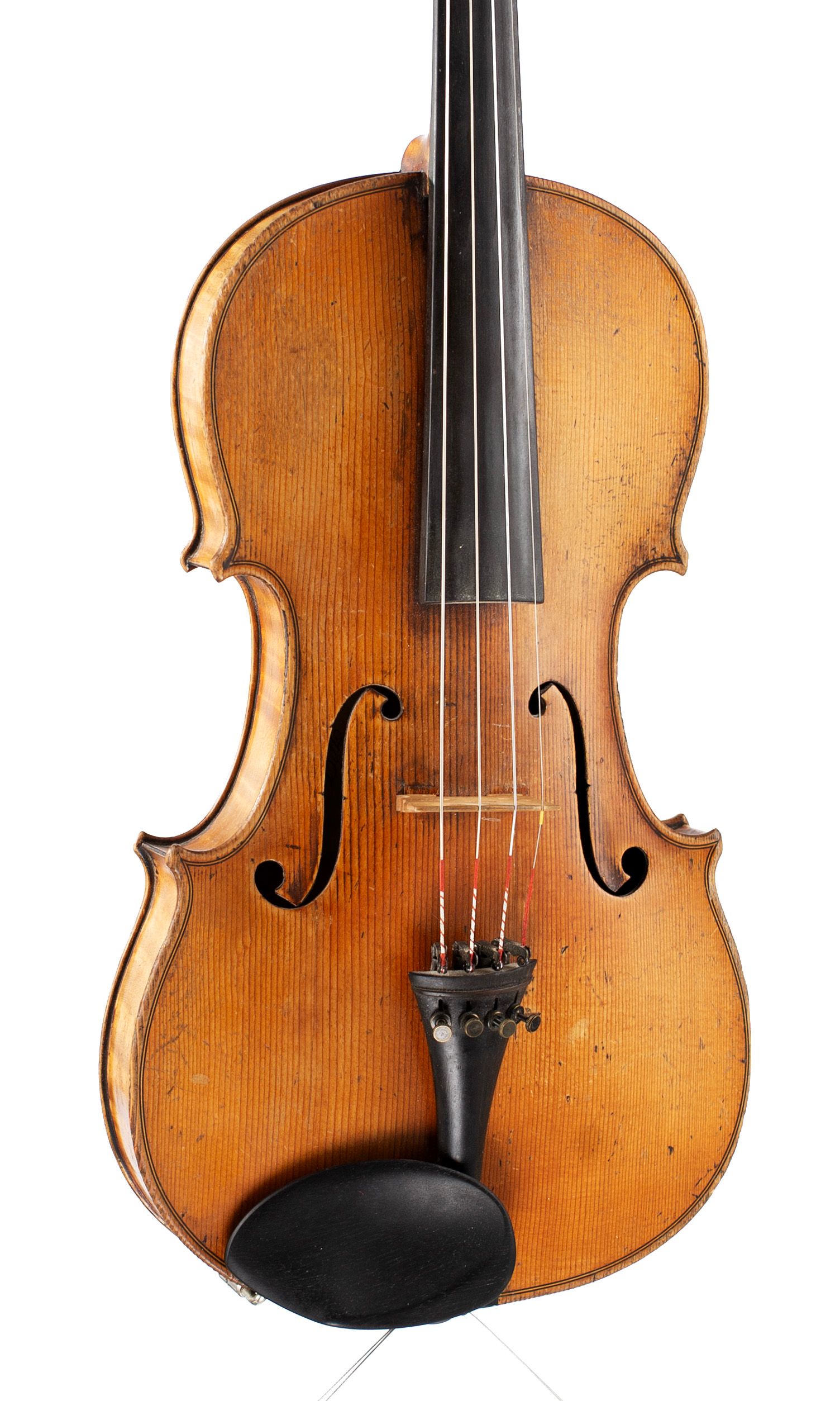 Violin by Honore Derazey, Mirecourt, 1832 — angled view, 20°