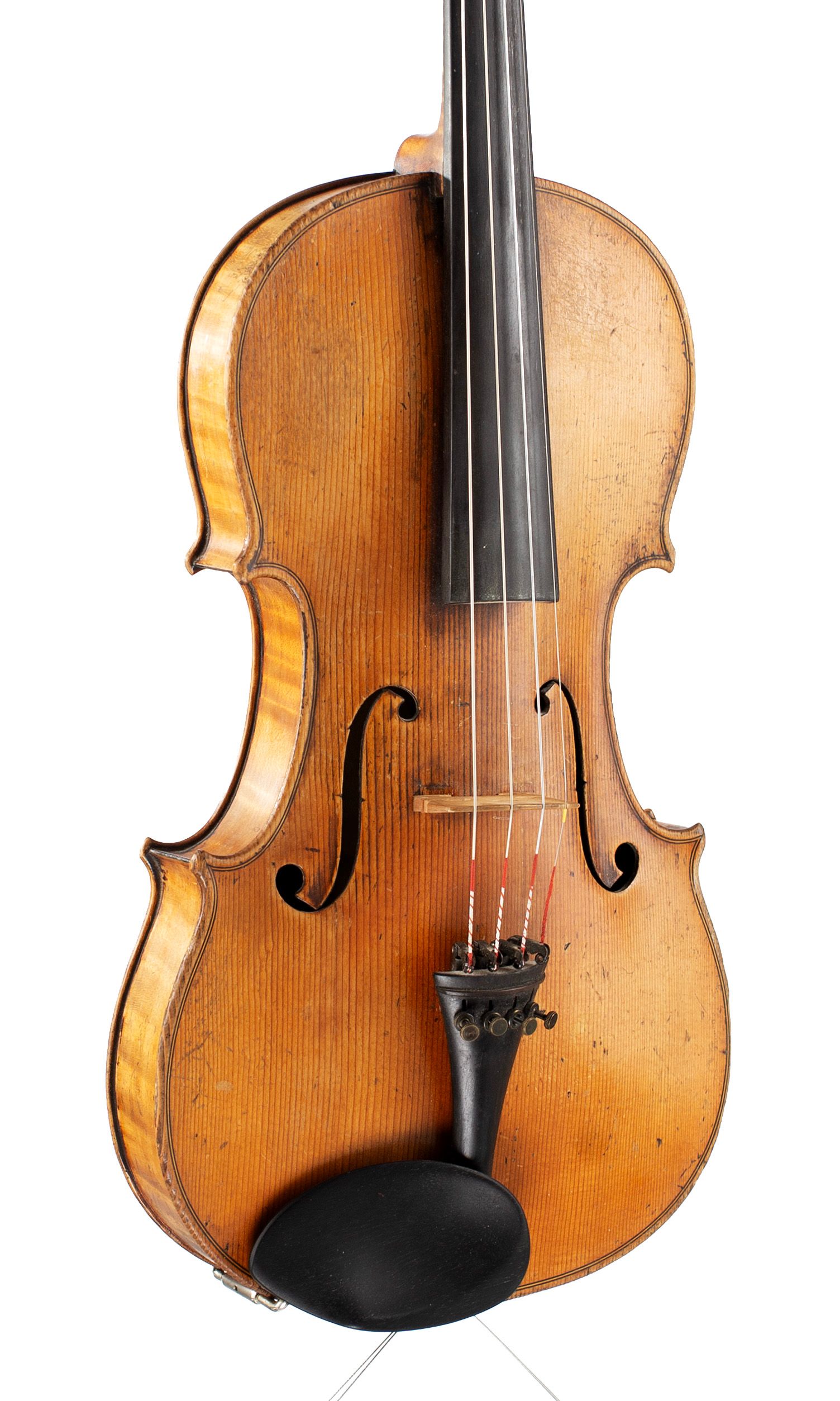 Violin by Honore Derazey, Mirecourt, 1832 — angled view, 30°