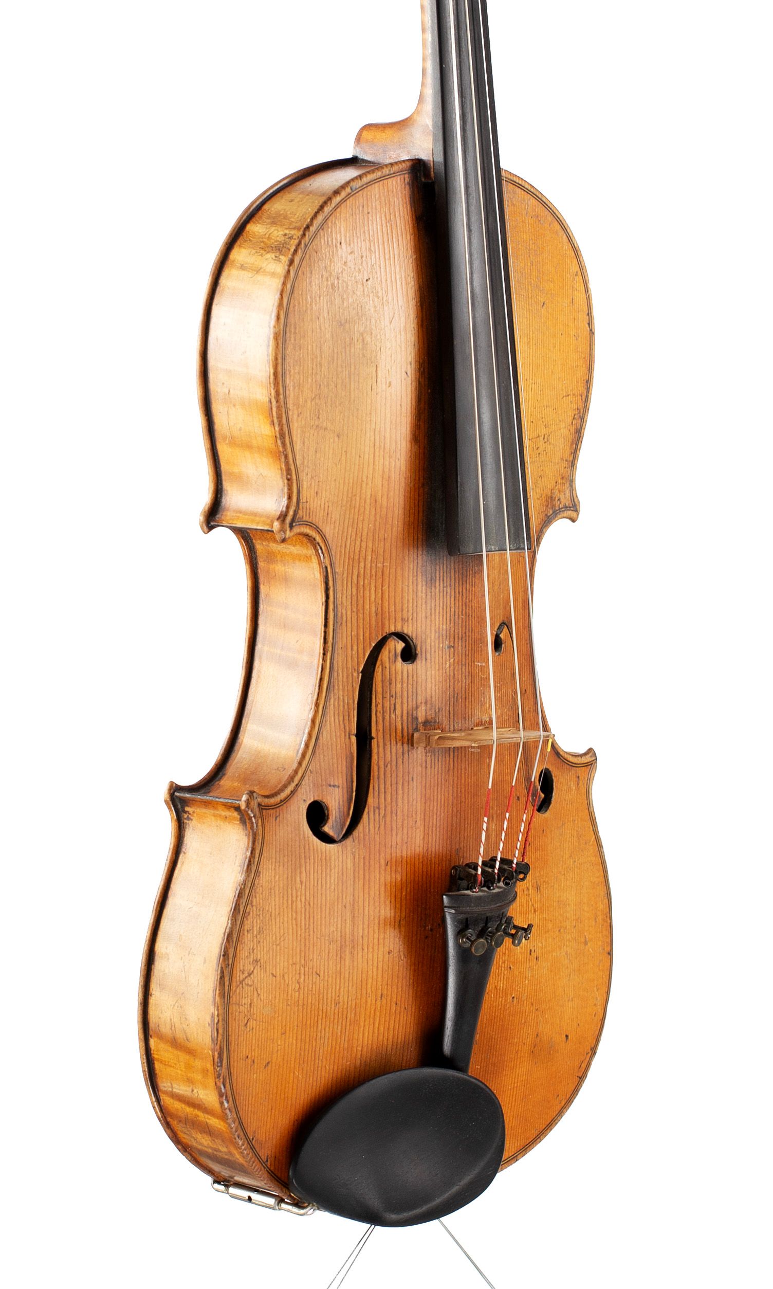 Violin by Honore Derazey, Mirecourt, 1832 — angled view, 50°