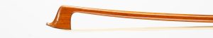 A silver-mounted violin bow by J. E. Vickers — head and frog