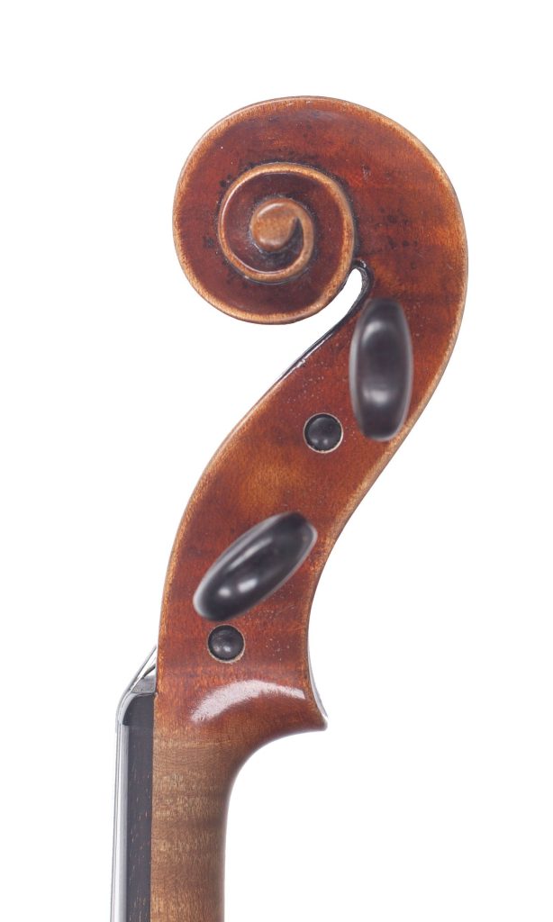 Violin by George Craske, London, circa 1870 — scroll