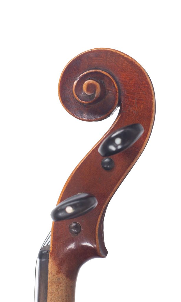 Violin, Workshop of Jérôme Thibouville-Lamy, France — scroll