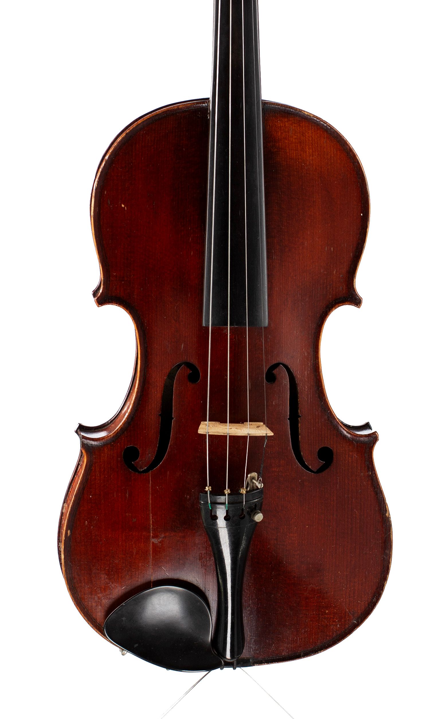 Violin, Workshop of Jérôme Thibouville-Lamy, France — angled view, 10°