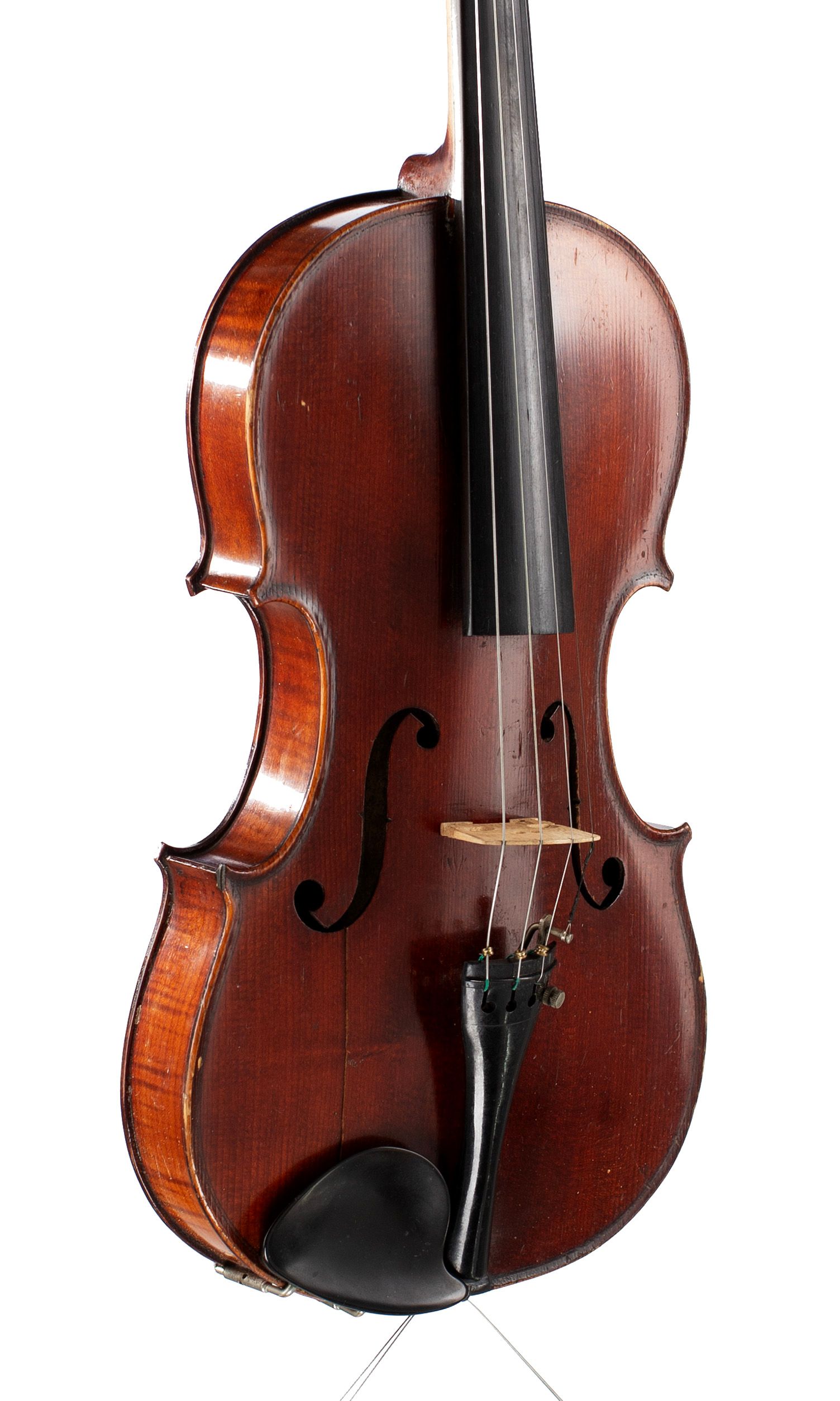 Violin, Workshop of Jérôme Thibouville-Lamy, France — angled view, 40°