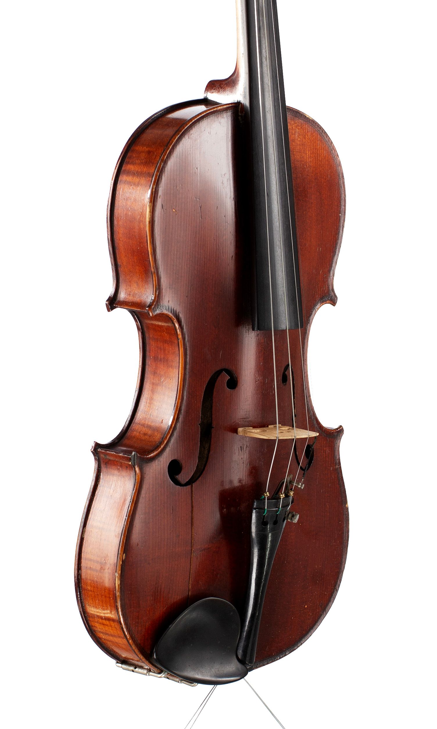 Violin, Workshop of Jérôme Thibouville-Lamy, France — angled view, 50°