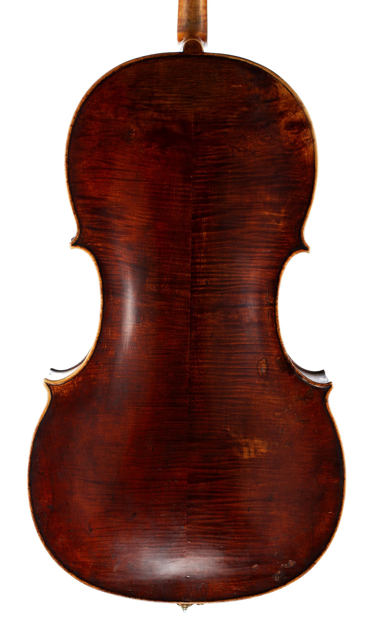 Cello by Charles Harris (II), London, circa 1820 — back