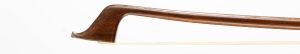 A silver-mounted cello bow by J. E. Vickers, Wisbech — head and frog