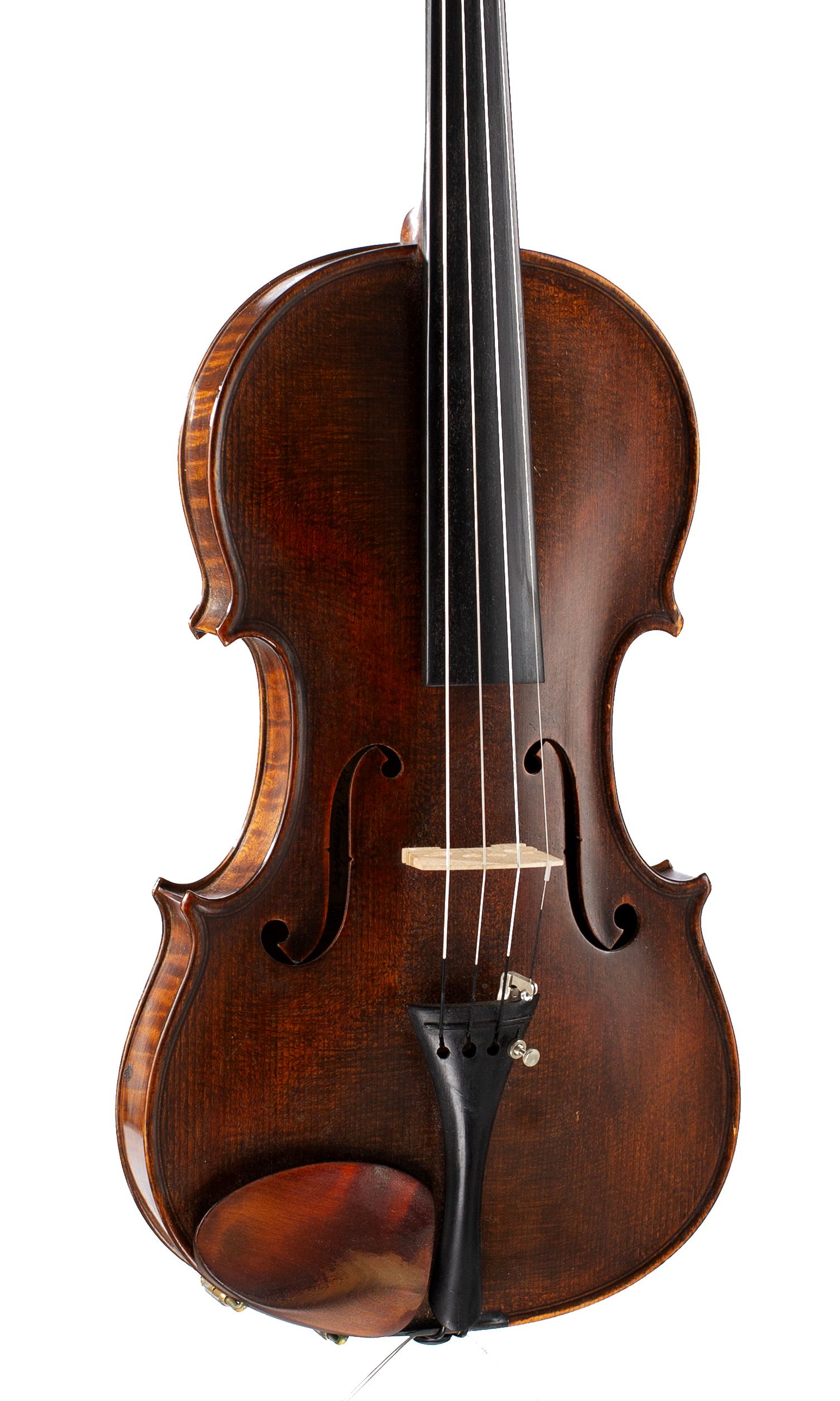 Violin by Arthur Richardson, Crediton, 1923 — angled view, 20°