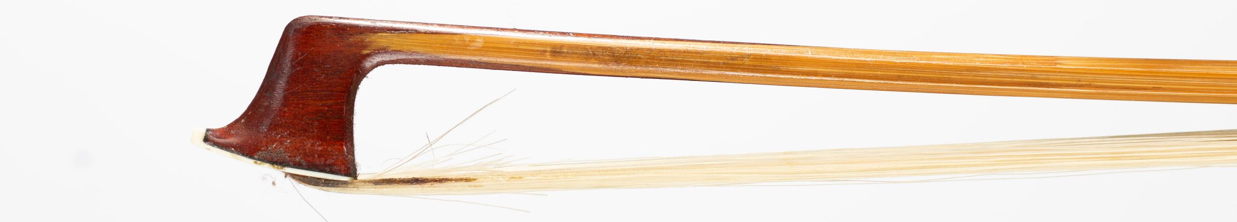 A silver-mounted viola bow by L. Cocker — head
