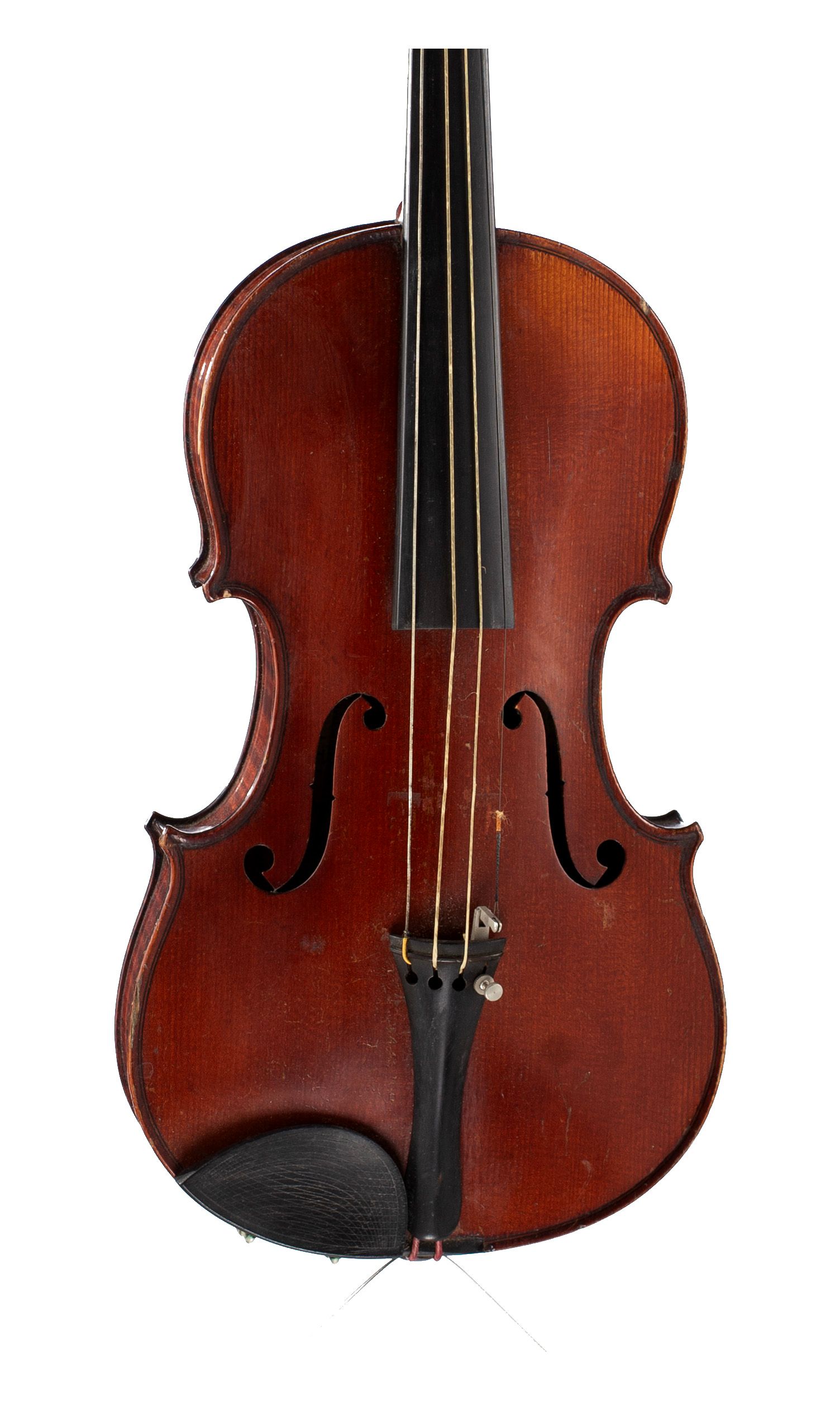 Child's violin, Workshop of Jérôme Thibouville-Lamy, Mirecourt  over 100 years old — angled view, 10°