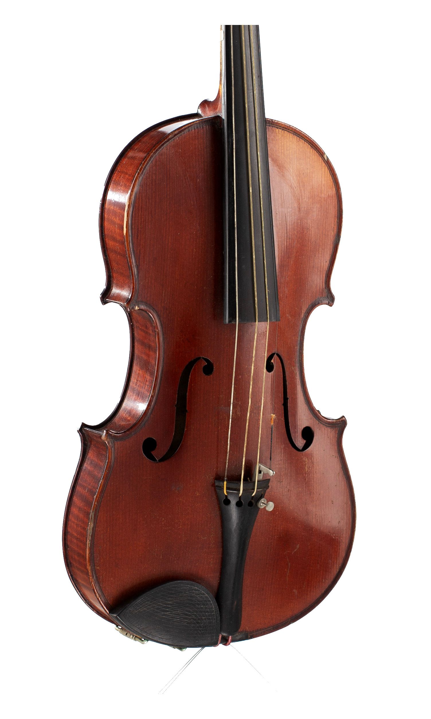 Child's violin, Workshop of Jérôme Thibouville-Lamy, Mirecourt  over 100 years old — angled view, 30°