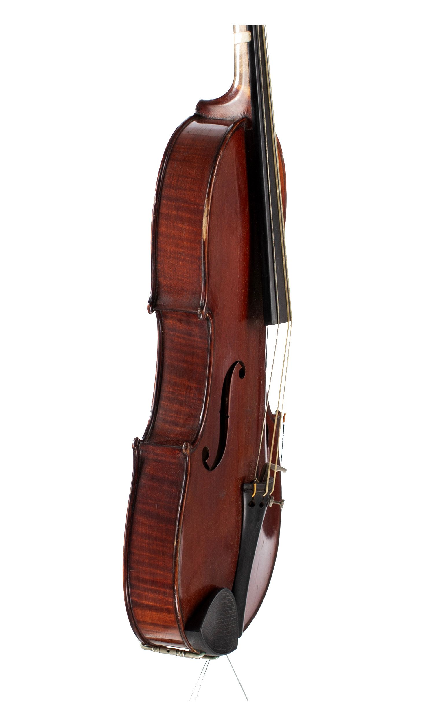 Child's violin, Workshop of Jérôme Thibouville-Lamy, Mirecourt  over 100 years old — angled view, 70°