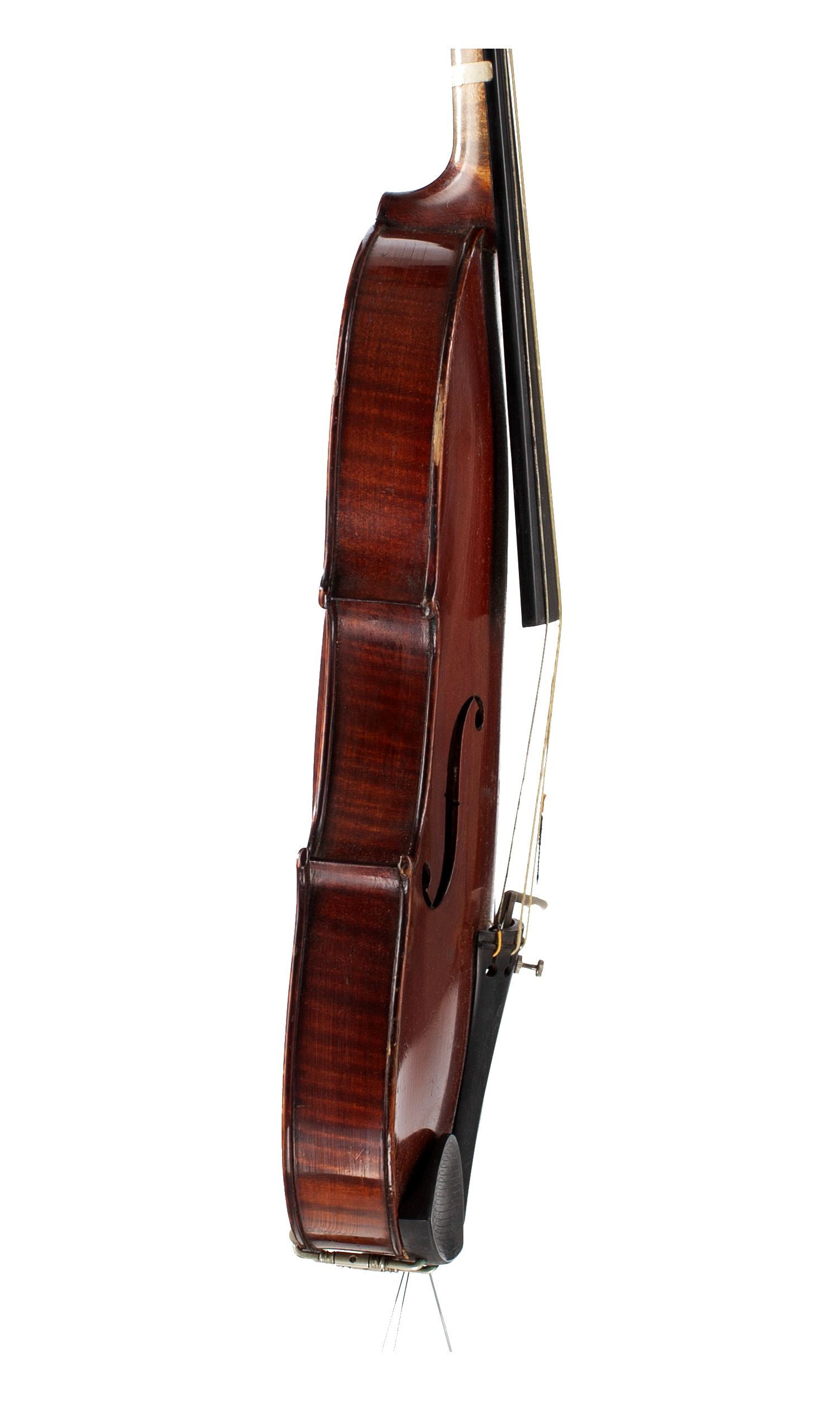 Child's violin, Workshop of Jérôme Thibouville-Lamy, Mirecourt  over 100 years old — angled view, 80°