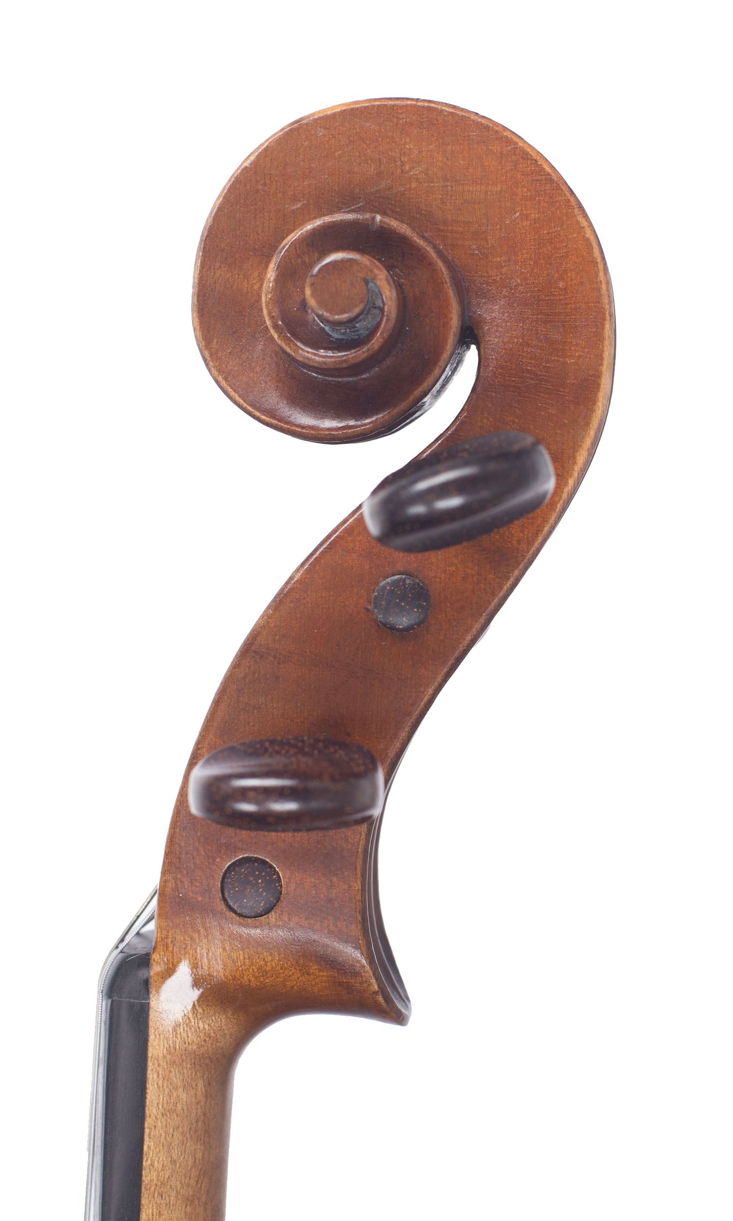 Viola by J. W. Owen, Leeds, circa 1910 — scroll