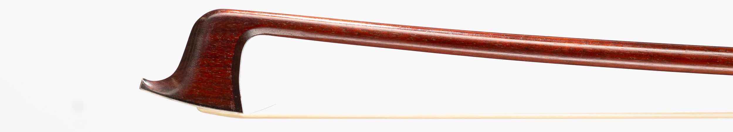A silver-mounted viola bow by P. Matthews — head