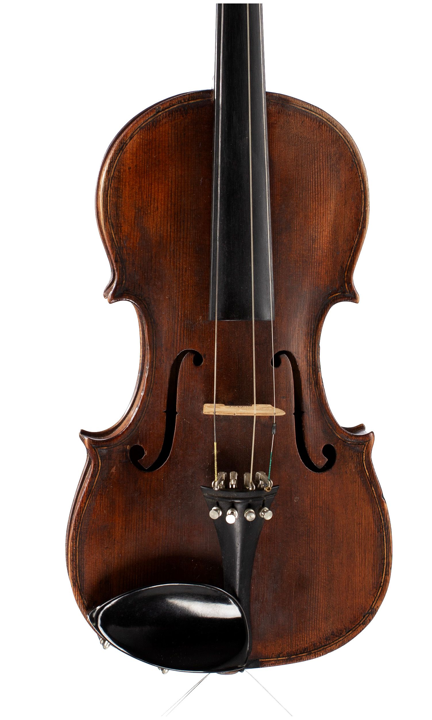 Violin by George Wulme-Hudson, London, circa 1900 — angled view, 10°