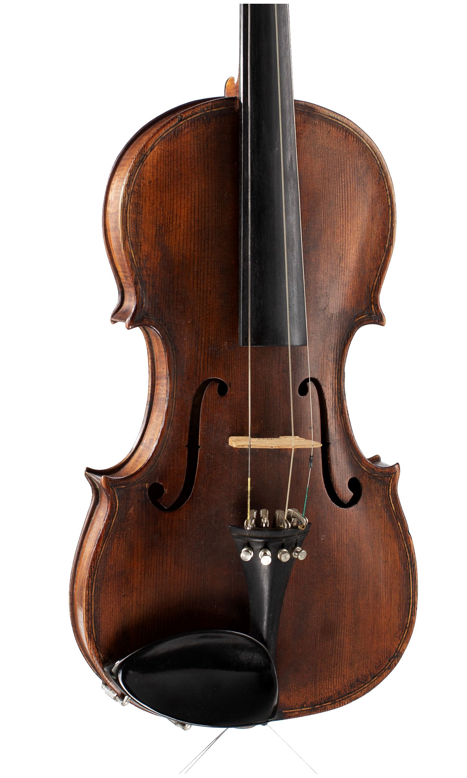Violin by George Wulme-Hudson, London, circa 1900 — angled view, 20°