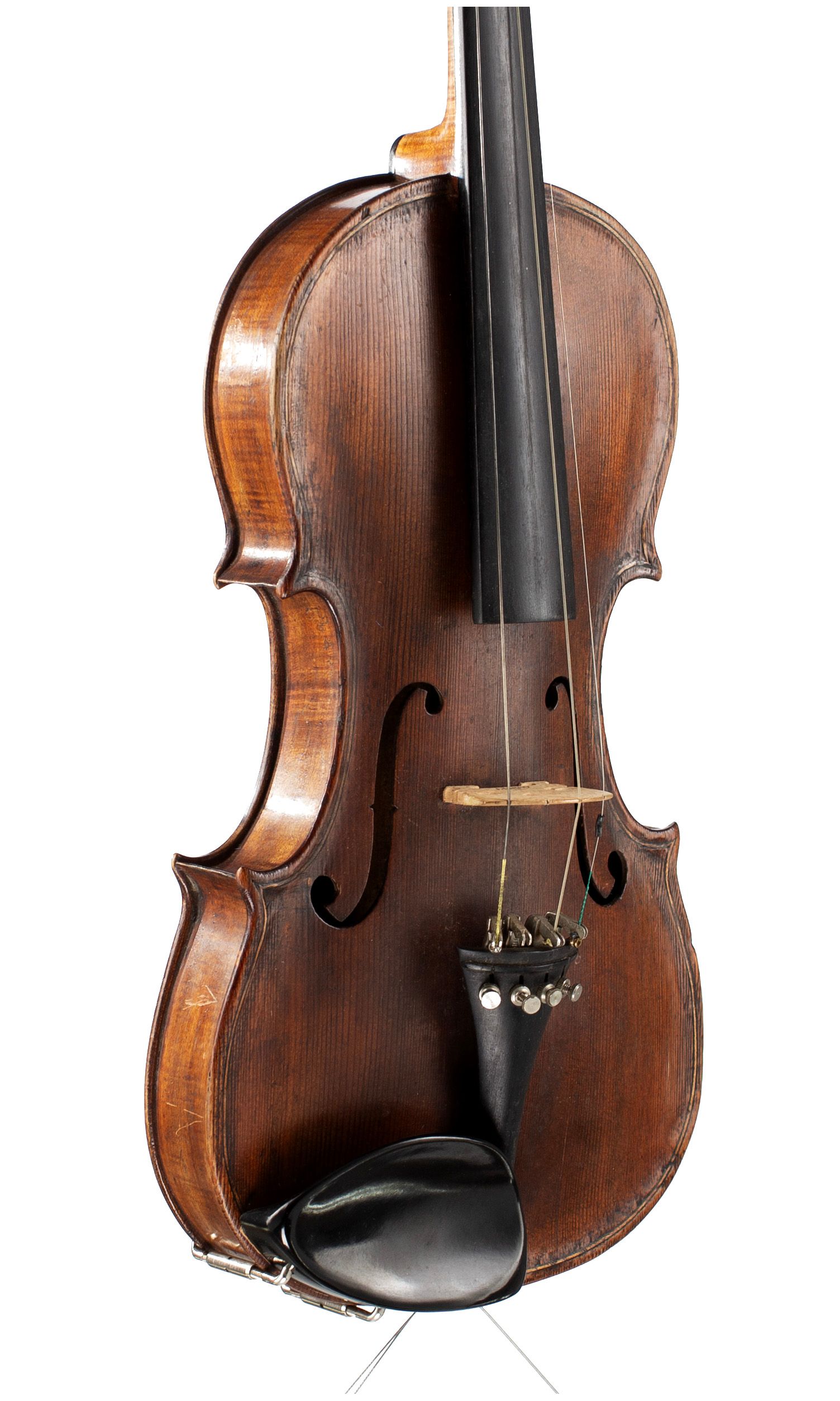 Violin by George Wulme-Hudson, London, circa 1900 — angled view, 40°