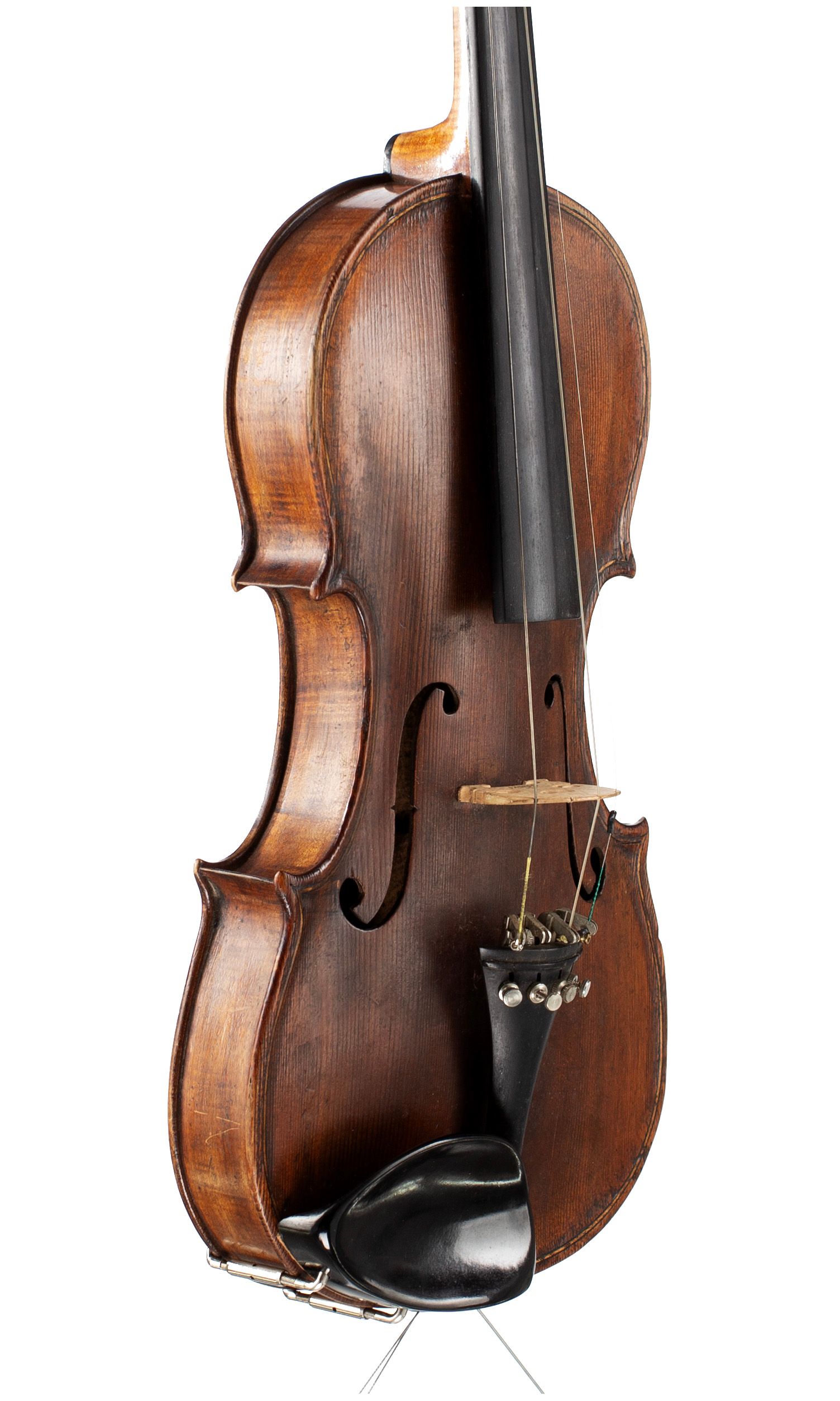 Violin by George Wulme-Hudson, London, circa 1900 — angled view, 50°