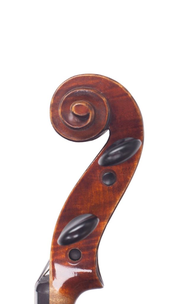 Violin by Franz Sollner, Germany, circa 1900 — scroll