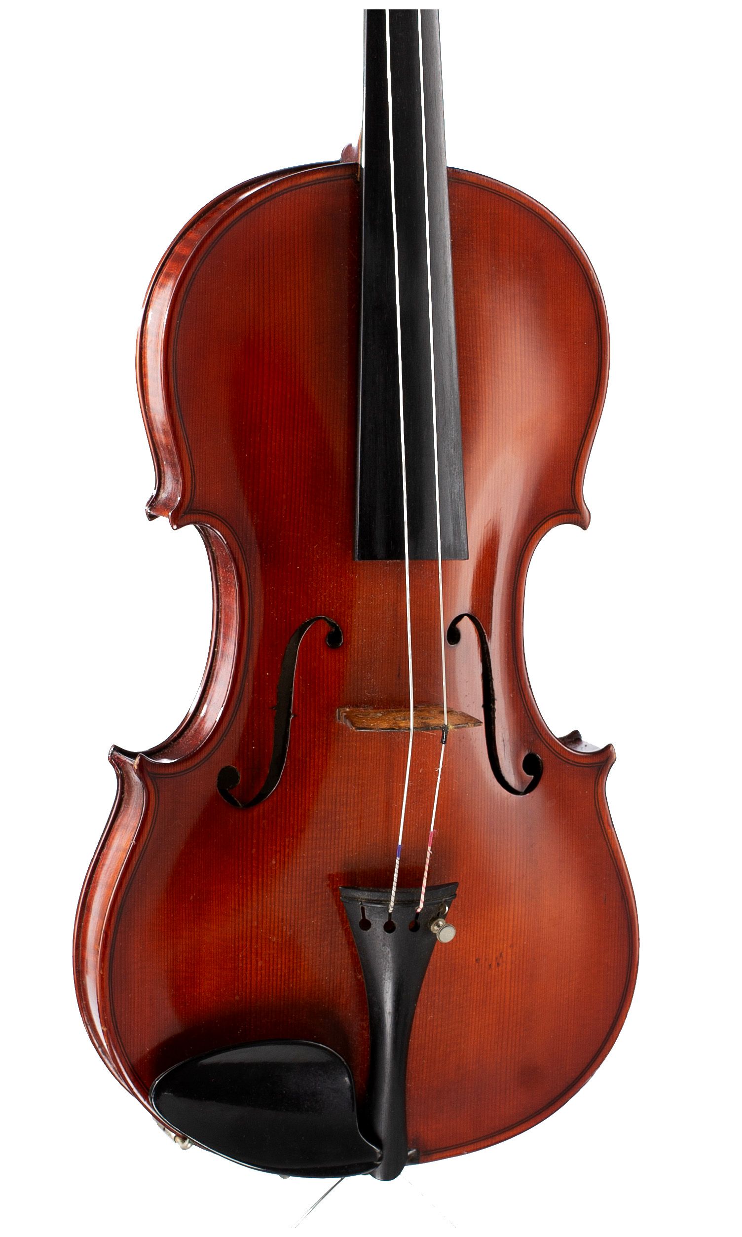Violin by Antonio Lechi, Cremona, 1921 — angled view, 20°