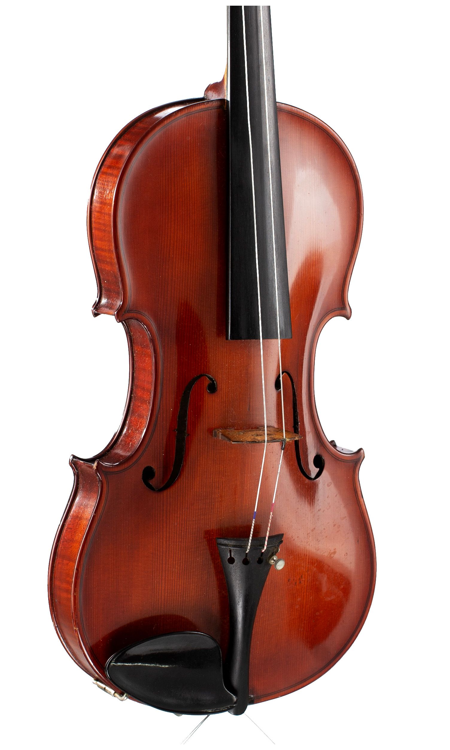 Violin by Antonio Lechi, Cremona, 1921 — angled view, 30°