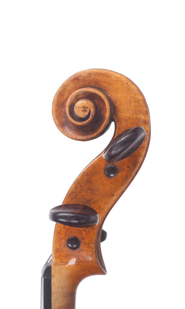 Violin by François Lupot, Orleans, circa 1770 — scroll
