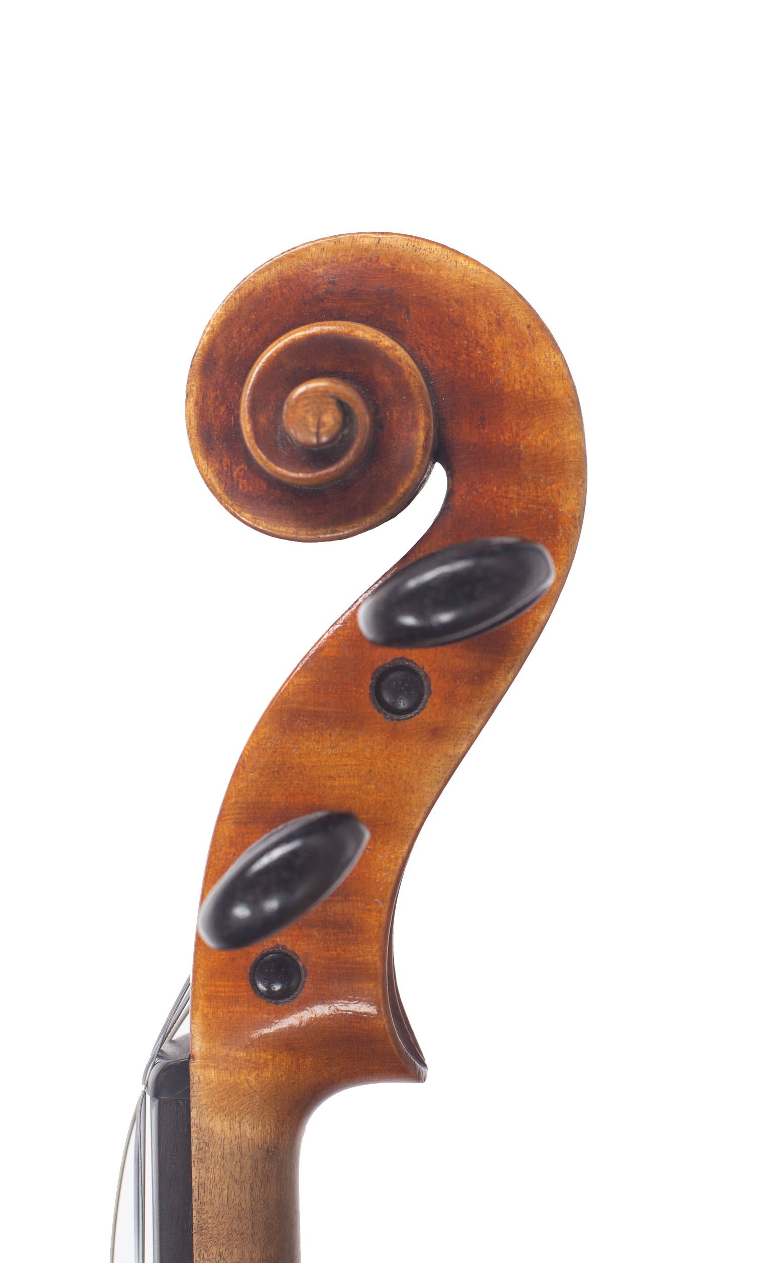 Violin by George Craske, London, circa 1870 — scroll