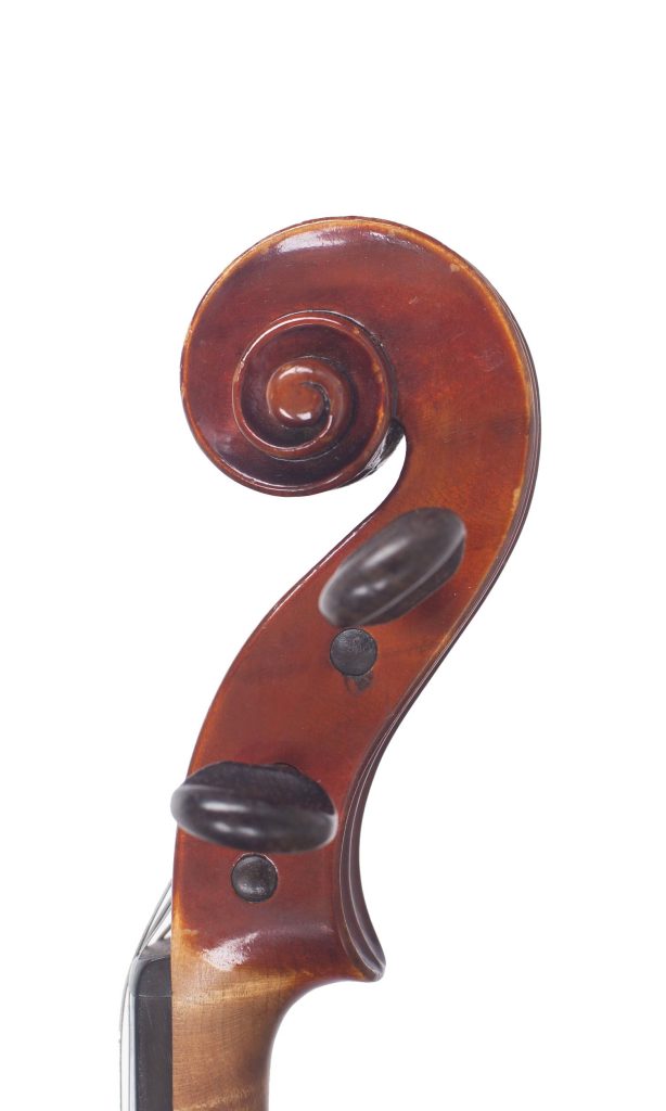 Violin by Arthur Richardson, Crediton, 1929 — scroll