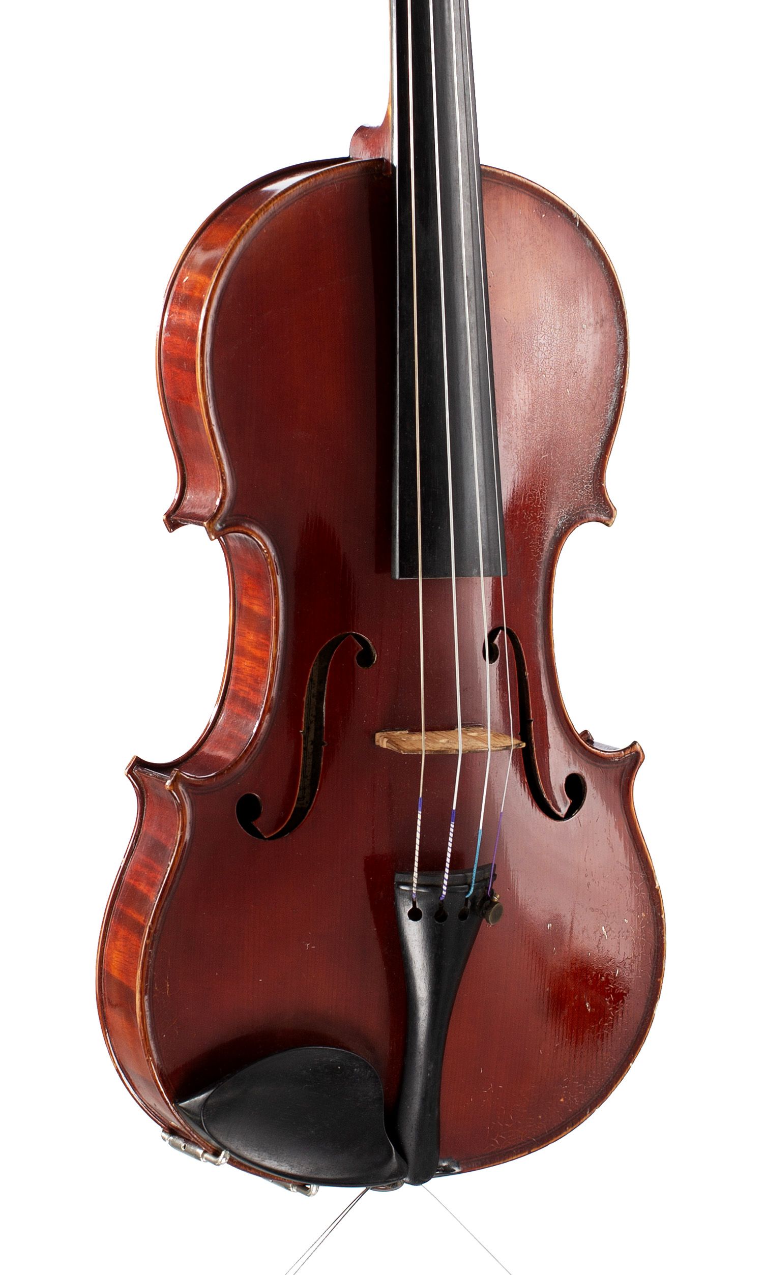 Violin by Arthur Richardson, Crediton, 1929 — angled view, 30°