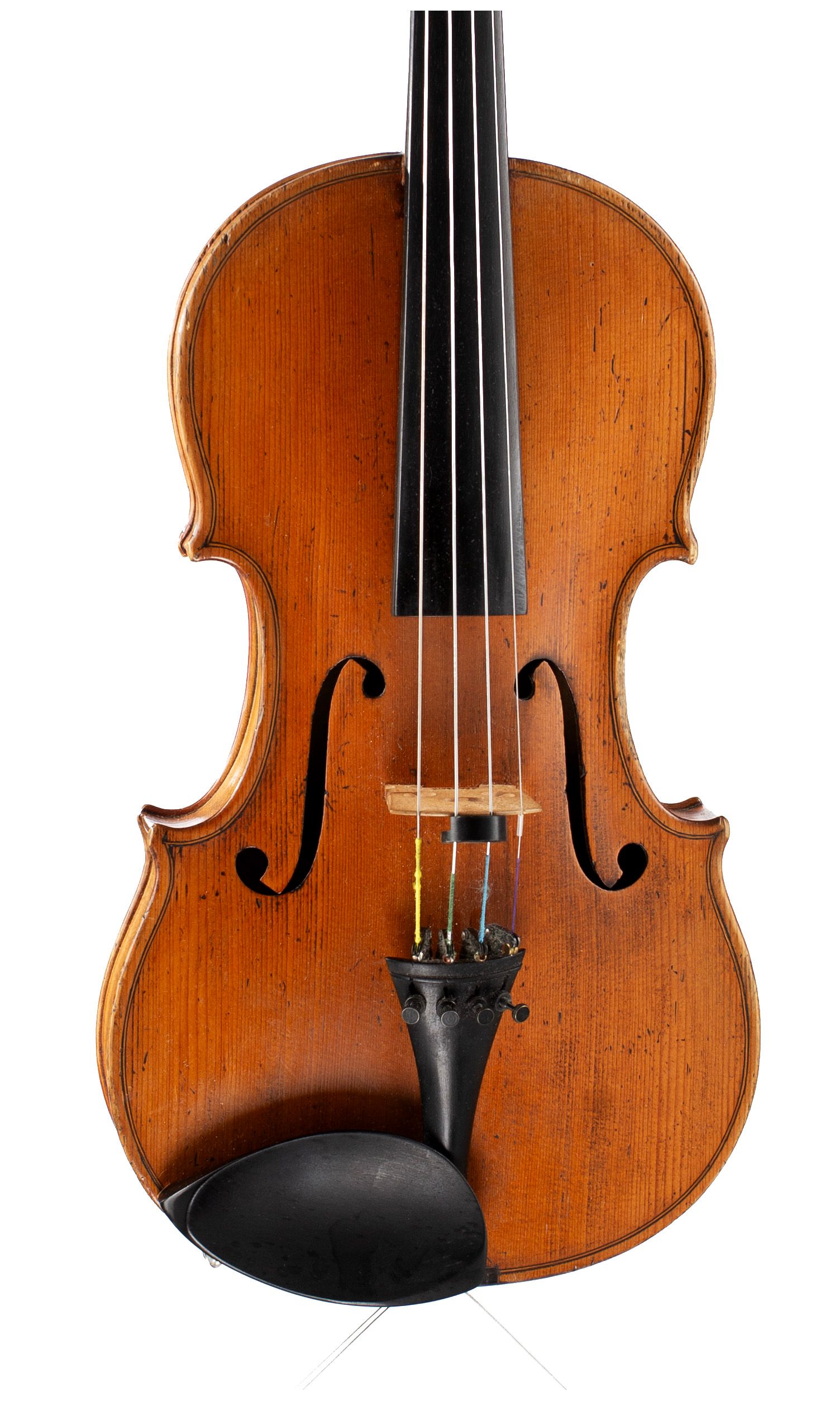 Violin by Thomas Hardie, Edinburgh, 1854 — angled view, 10°