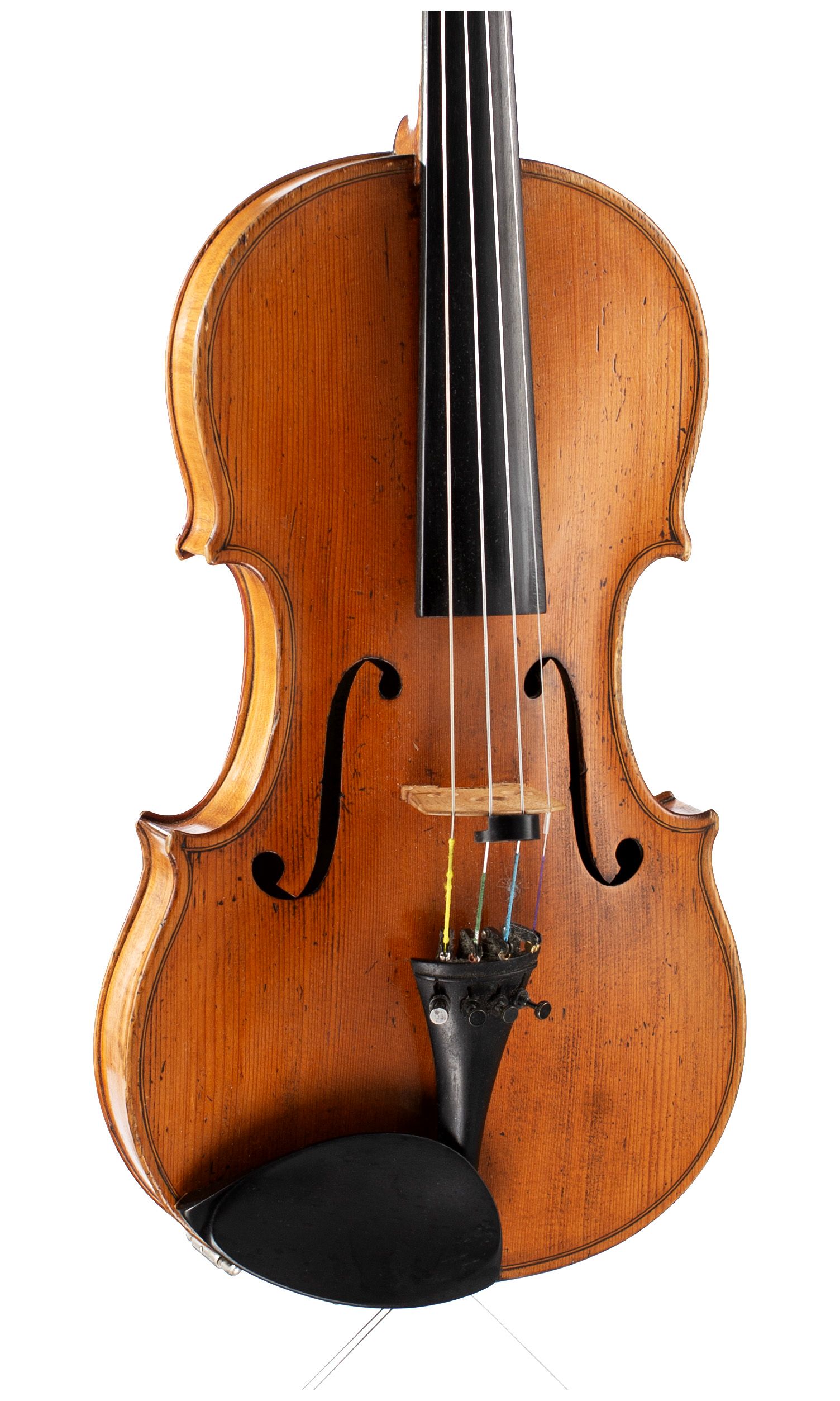 Violin by Thomas Hardie, Edinburgh, 1854 — angled view, 20°