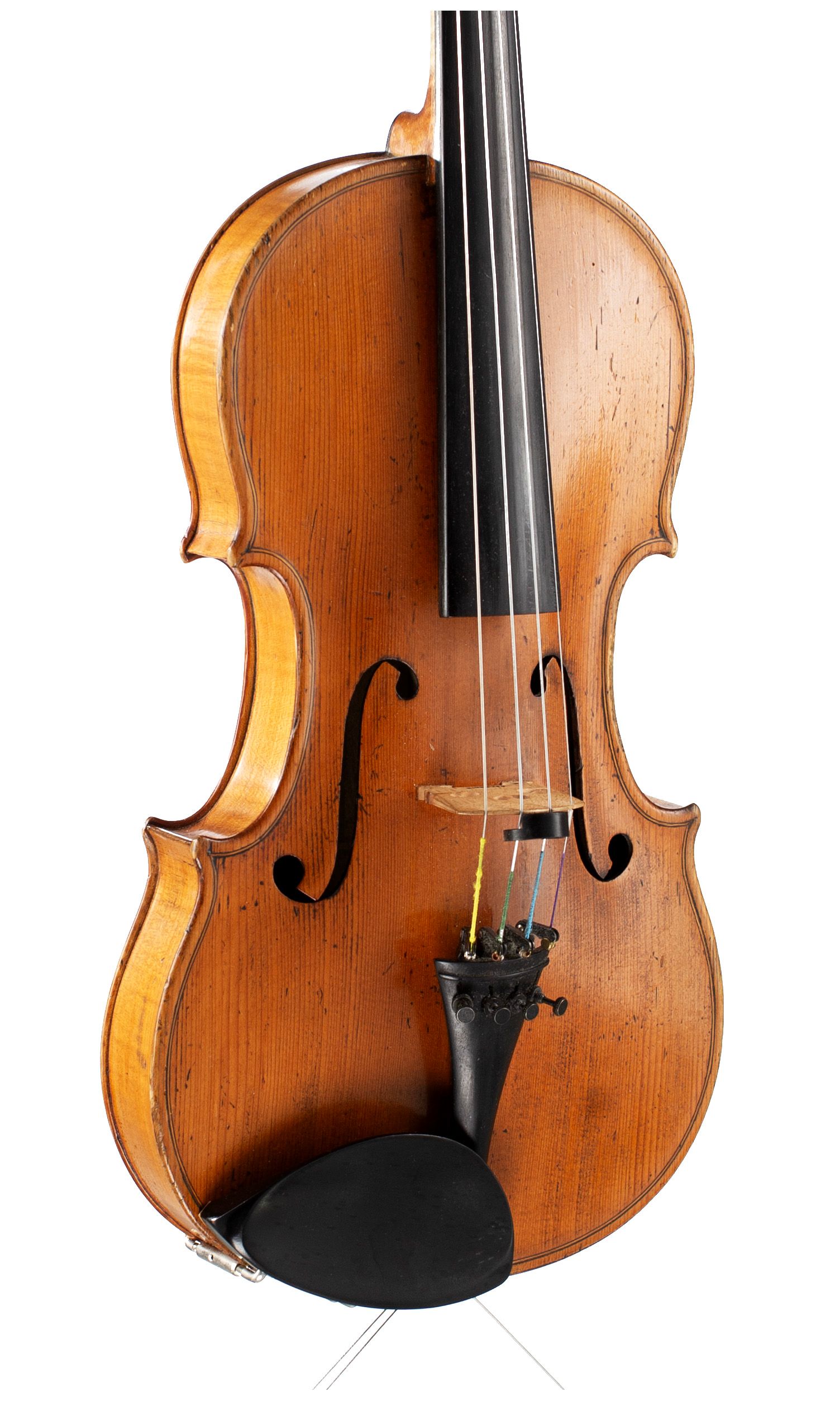 Violin by Thomas Hardie, Edinburgh, 1854 — angled view, 30°