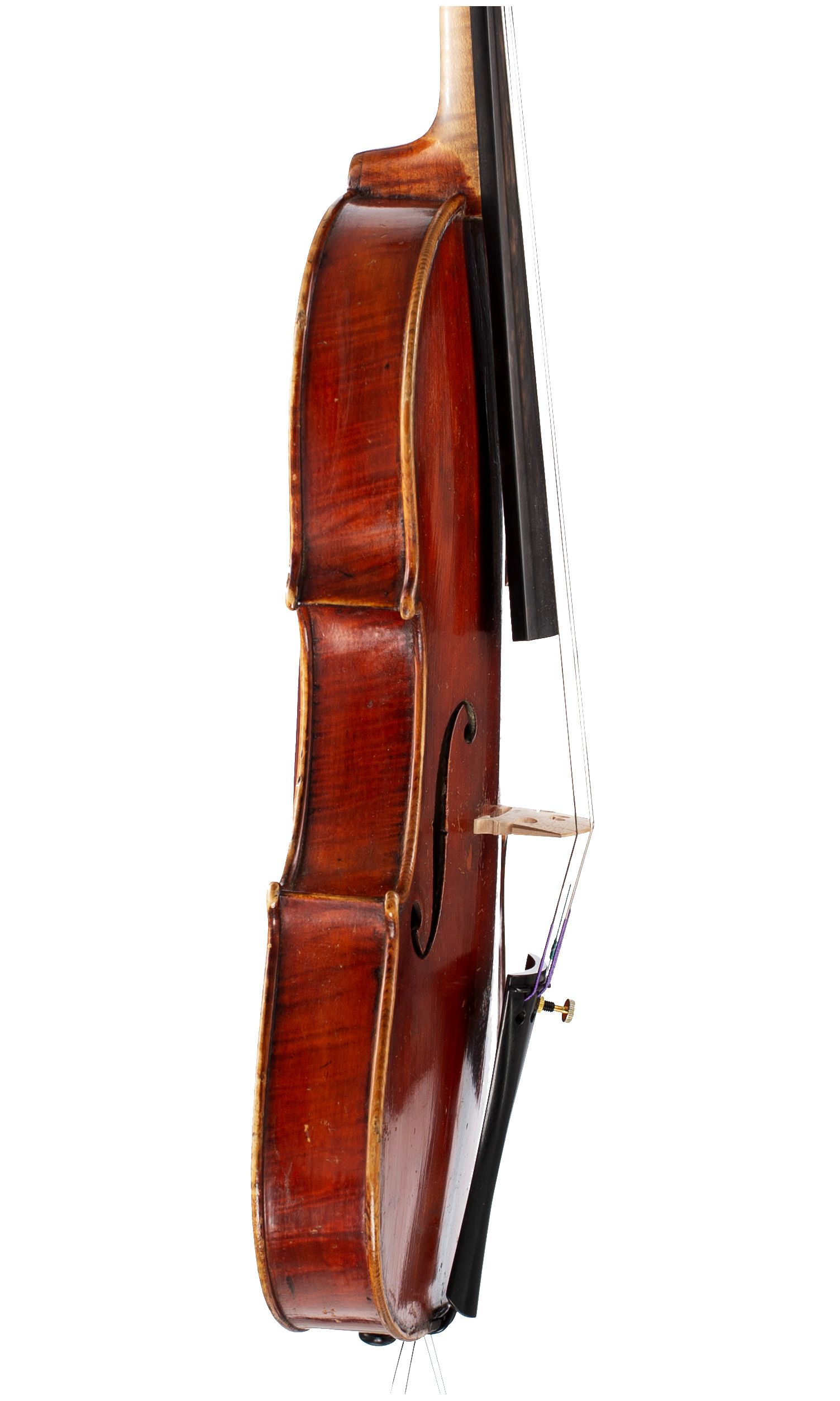 Violin by Enrico Orselli, Ferrara, 1922 — angled view, 80°