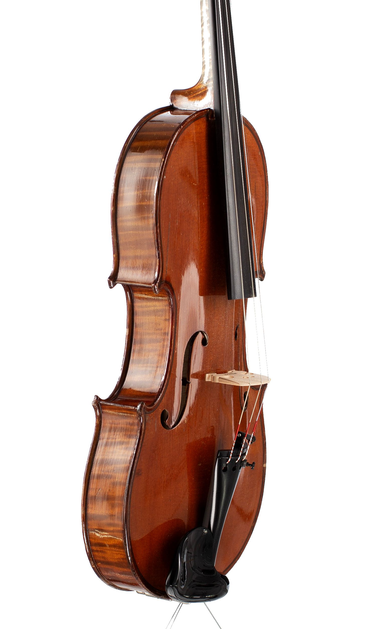 Violin by George Lotte, Mirecourt, circa 1890 — angled view, 60°