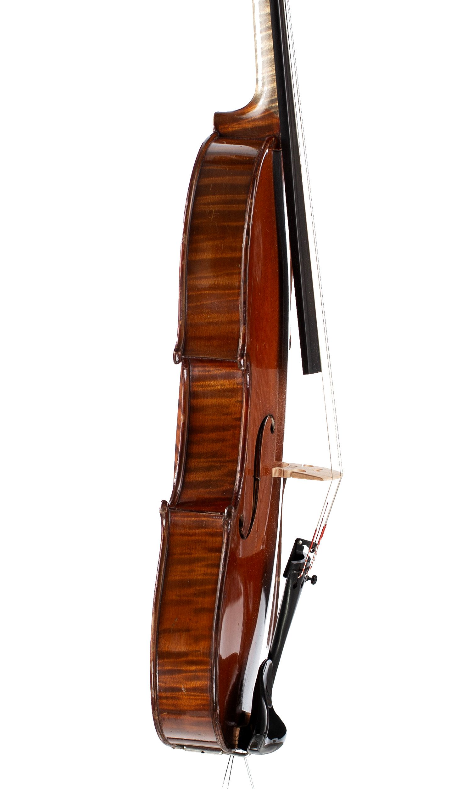 Violin by George Lotte, Mirecourt, circa 1890 — angled view, 80°
