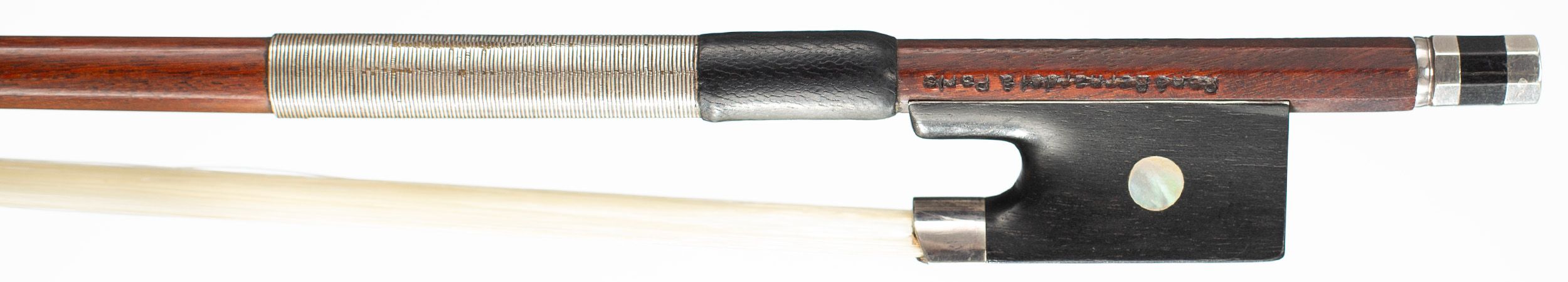 A silver-mounted violin bow by Marie Louis Piernot, Paris, 1910 — frog