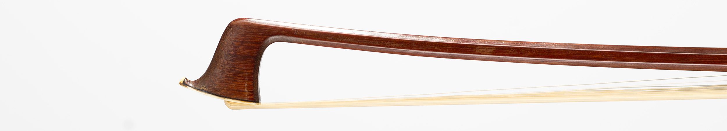 A silver-mounted violin bow by August Edwin Prager, Germany — head