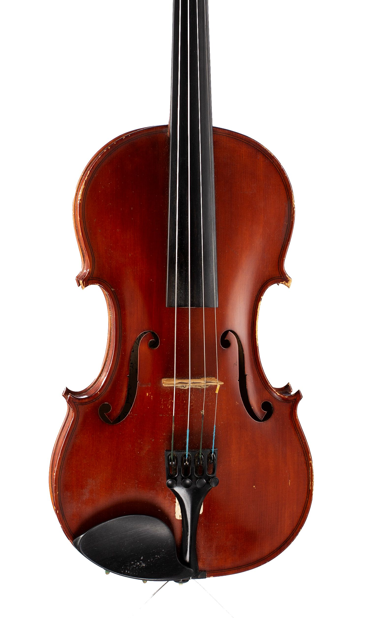 Violin by David Rubio, Oxford, 1979 — angled view, 10°