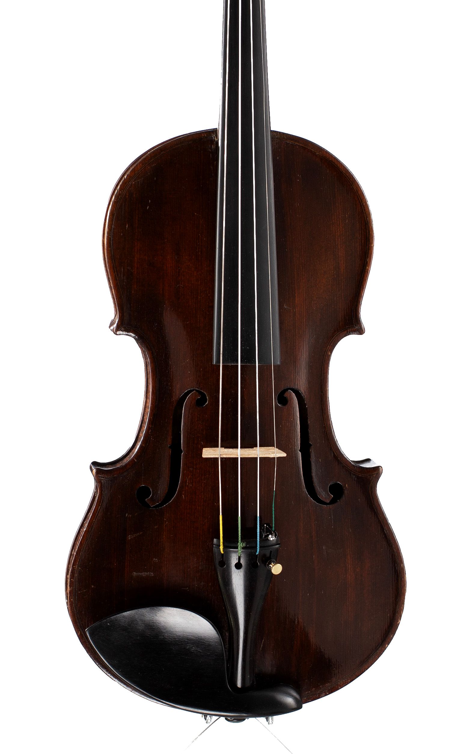 Violin by Biagio Marsigliese Caruana, Rome, 1912 — angled view, 10°