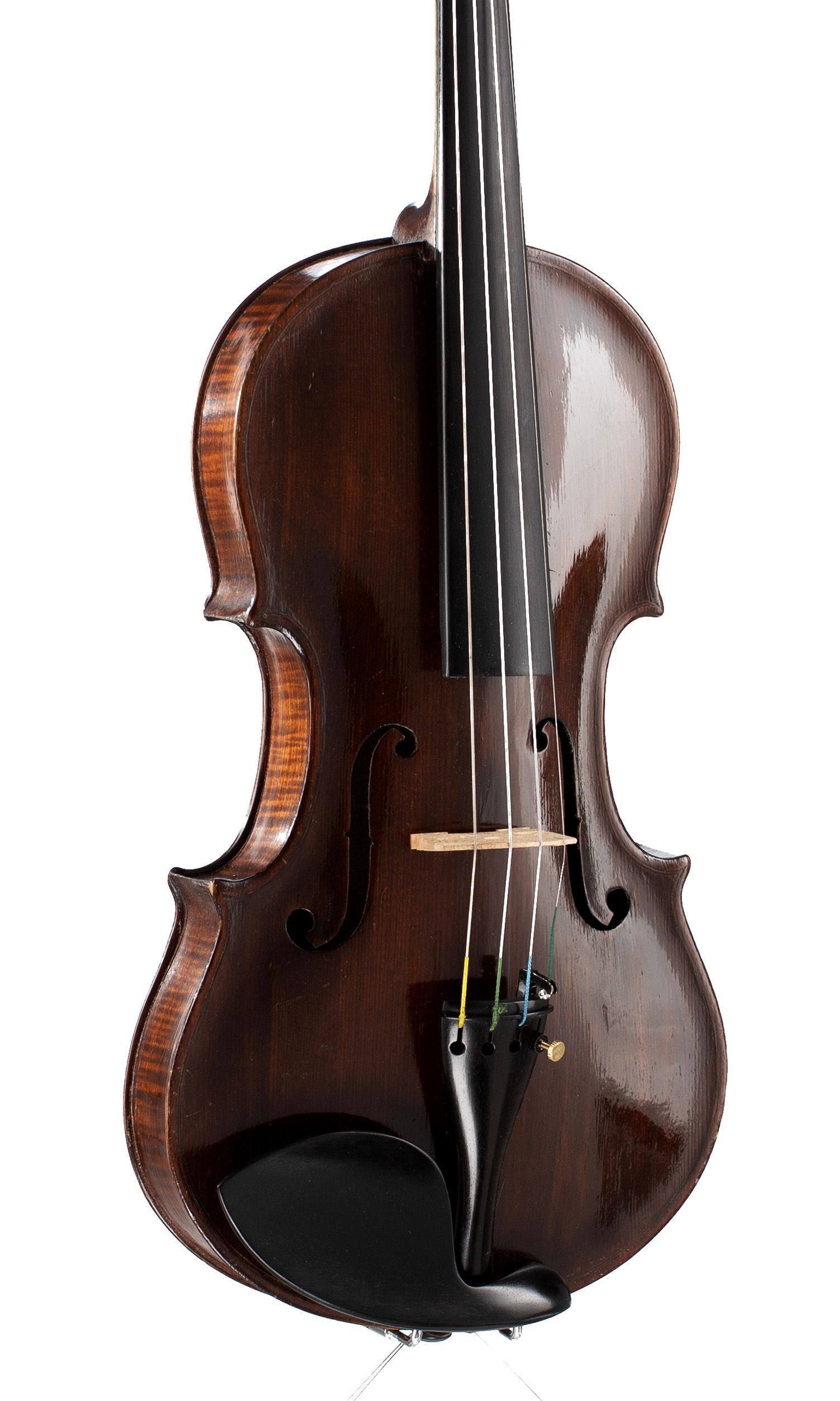 Violin by Biagio Marsigliese Caruana, Rome, 1912 — angled view, 30°
