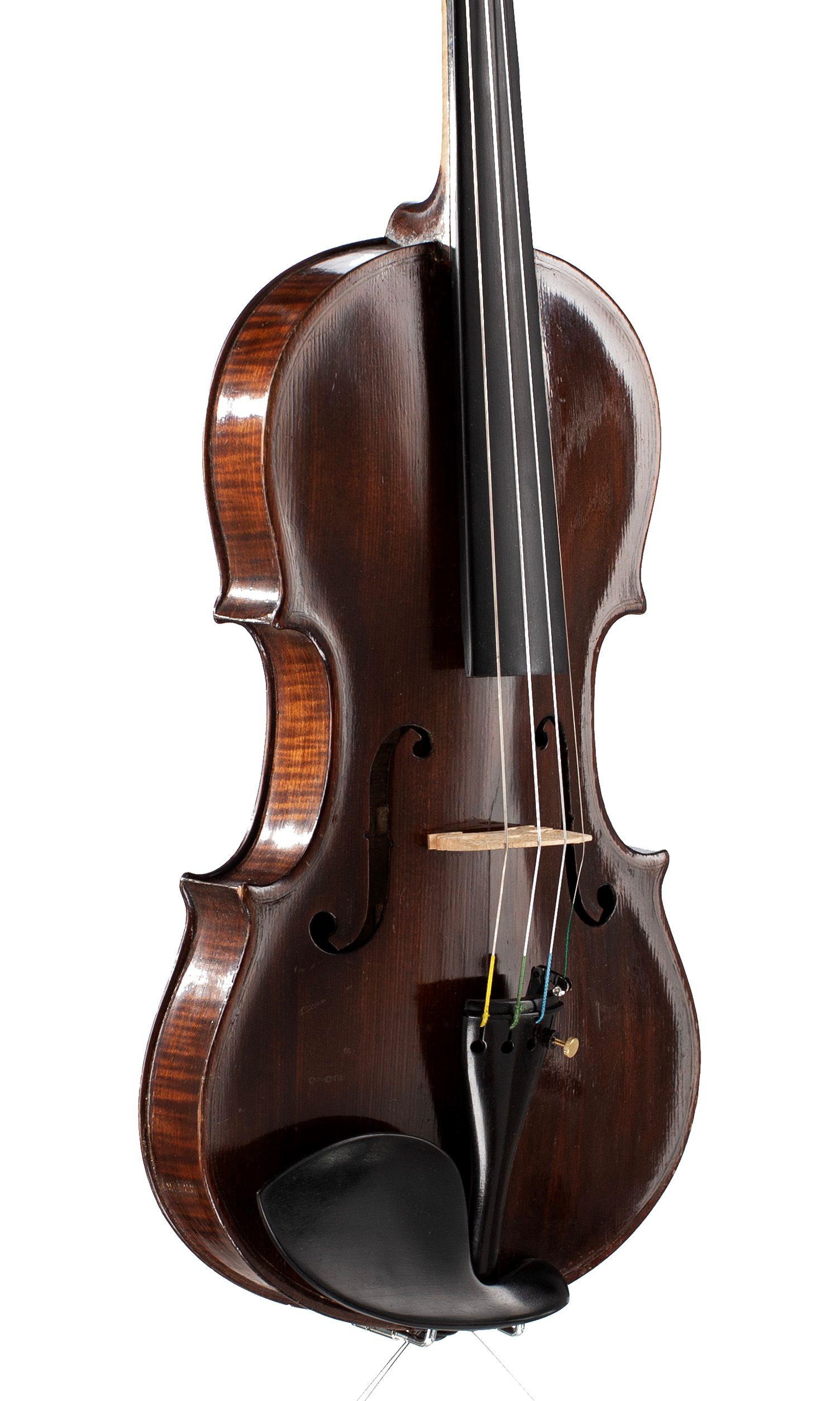 Violin by Biagio Marsigliese Caruana, Rome, 1912 — angled view, 40°