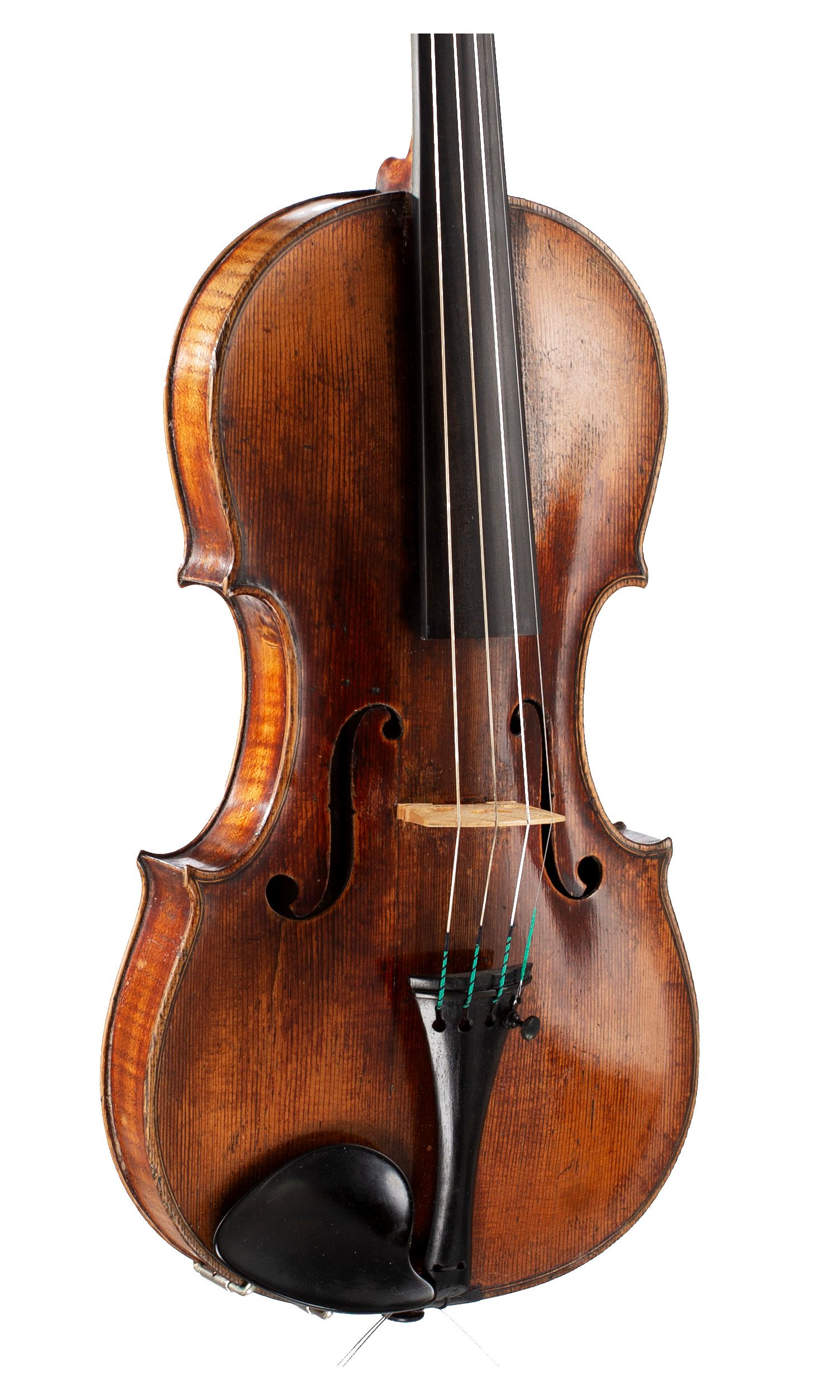 Violin by John Morris, Bath, 1790 — angled view, 30°